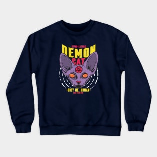 Retro Demon Sphynx Cat Crewneck Sweatshirt